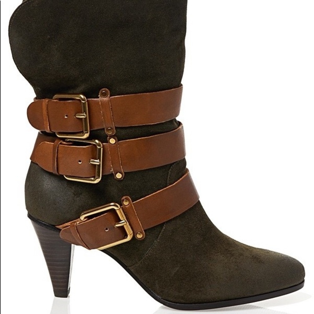 Rebecca Minkoff Olive & Brown Bliss Boots size 8